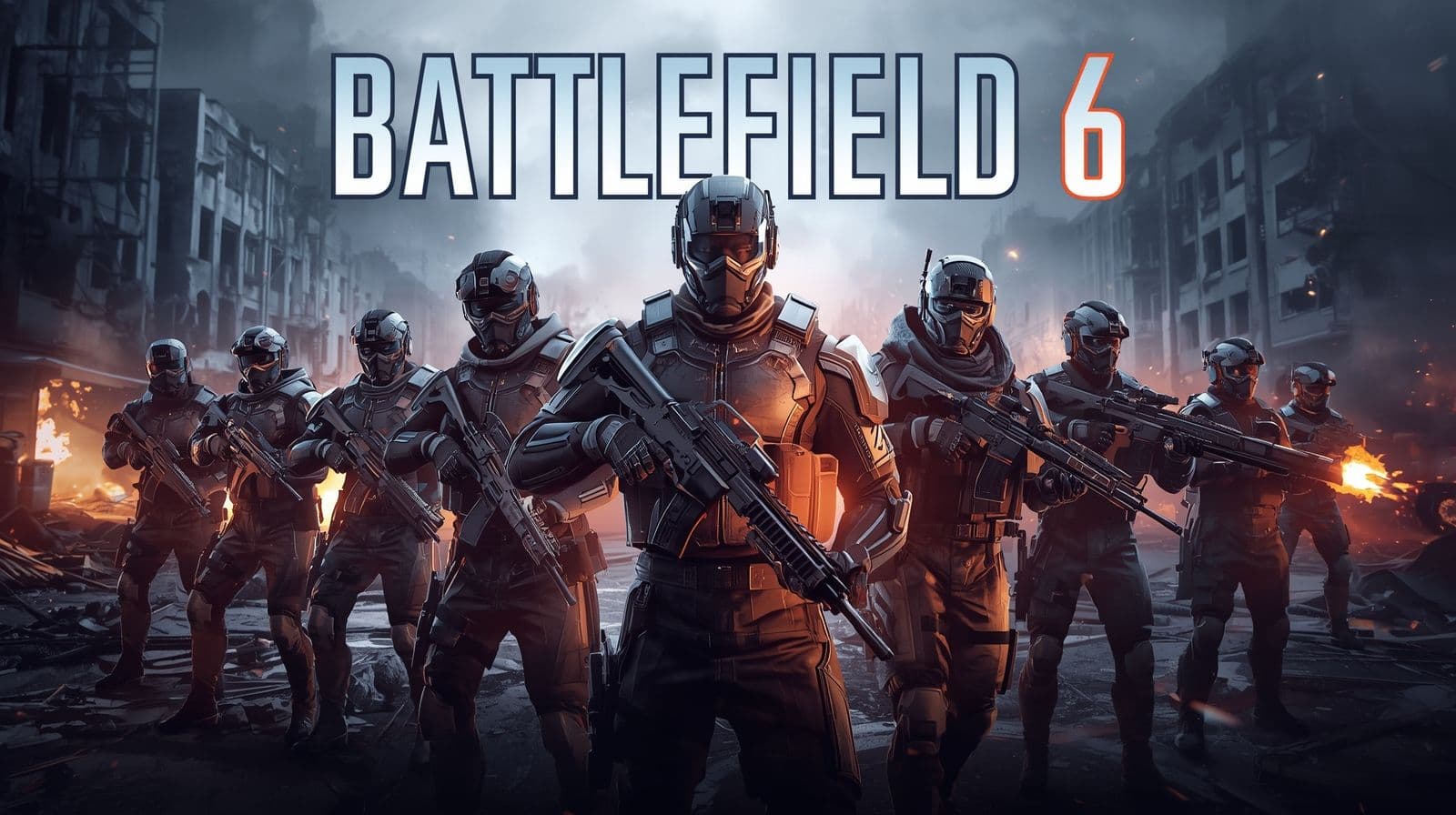 Battlefield 6 launch poster with futuristic soldiers in combat, representing viral game hype.